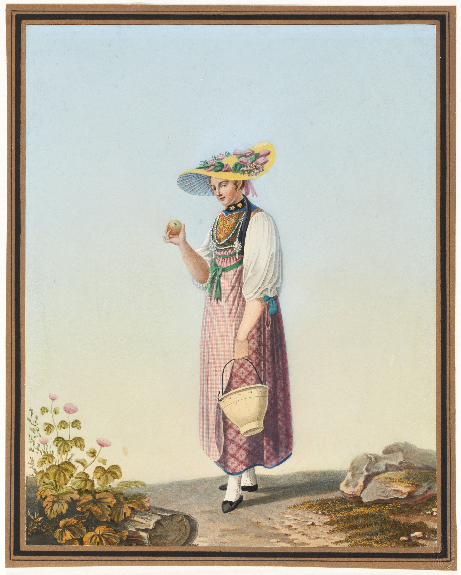 Femme en costume folklorique d'Unterwalden