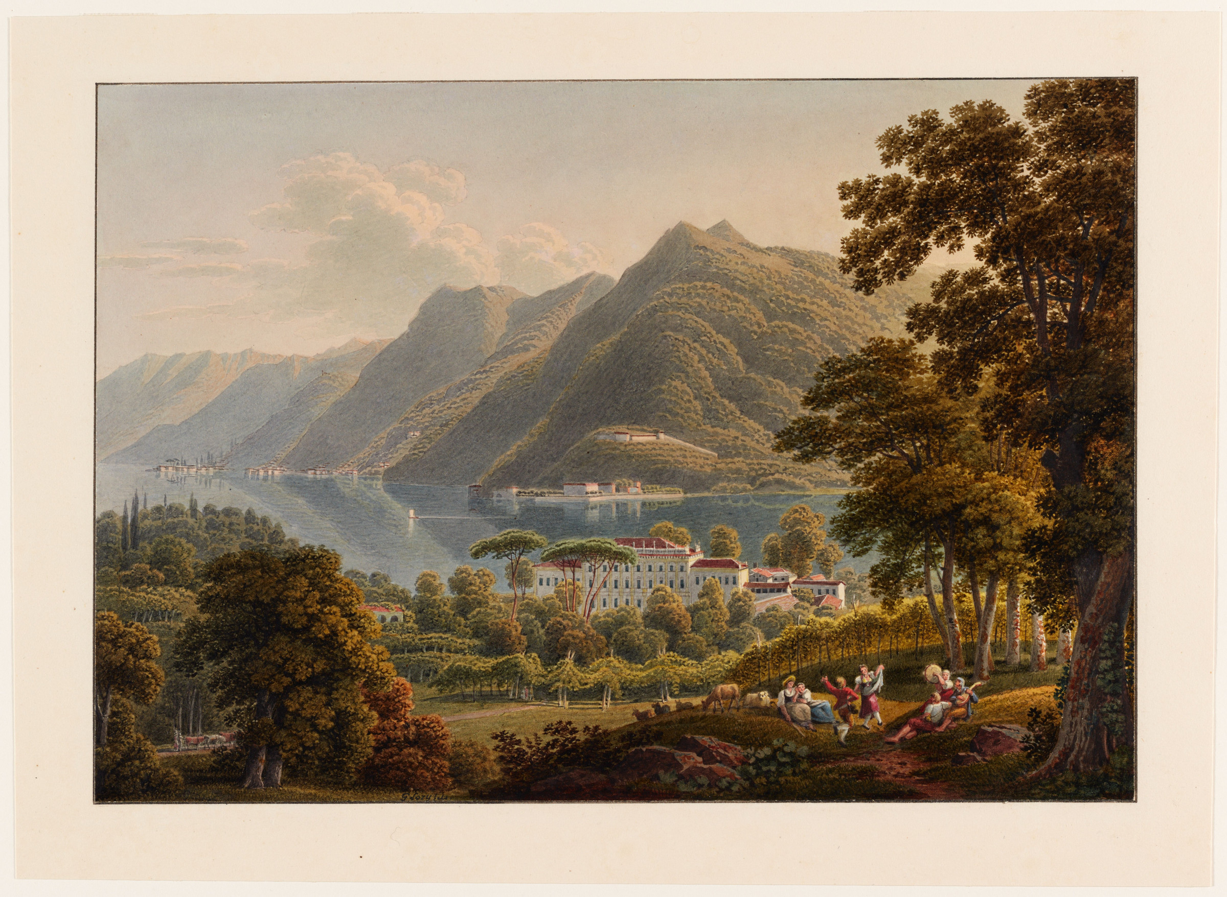 Como, environs. Lac; Villa Olmo