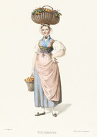 Contadina turgoviese in costume tradizionale 